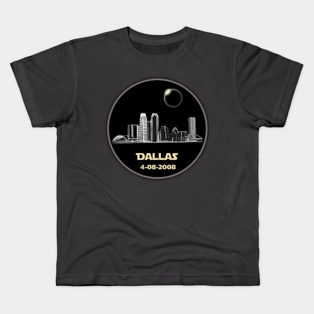 Dallas Solar Eclipse 2024 Kids T-Shirt by Ready to Be Mooned